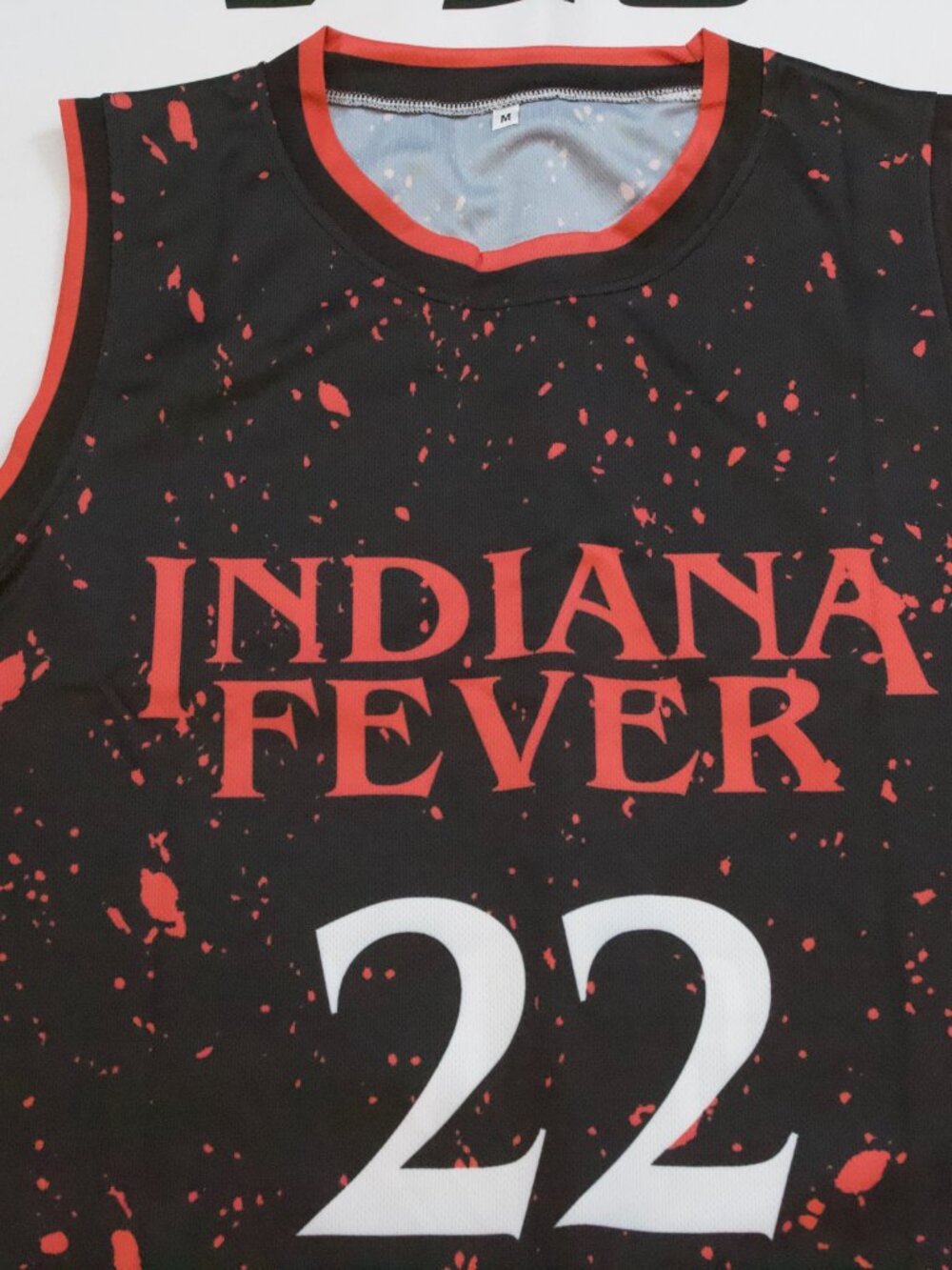 NEW Men's Fever Caitlin Clark Black and Red Alternate Jersey Size Medium - Picture 2 of 6